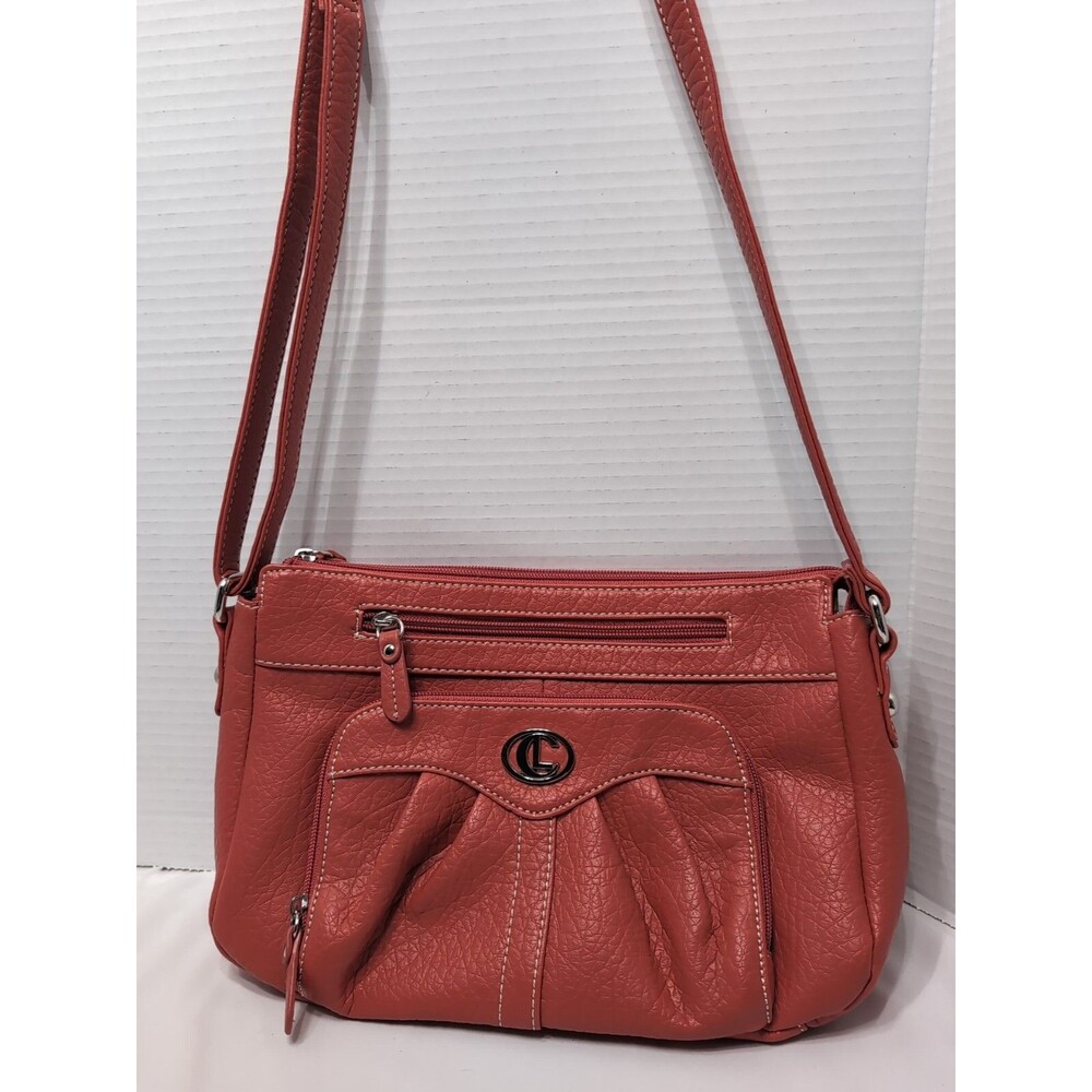 CL  America Crossbody Bag Orange Faux Leather New W/O Tags Adjustable strap